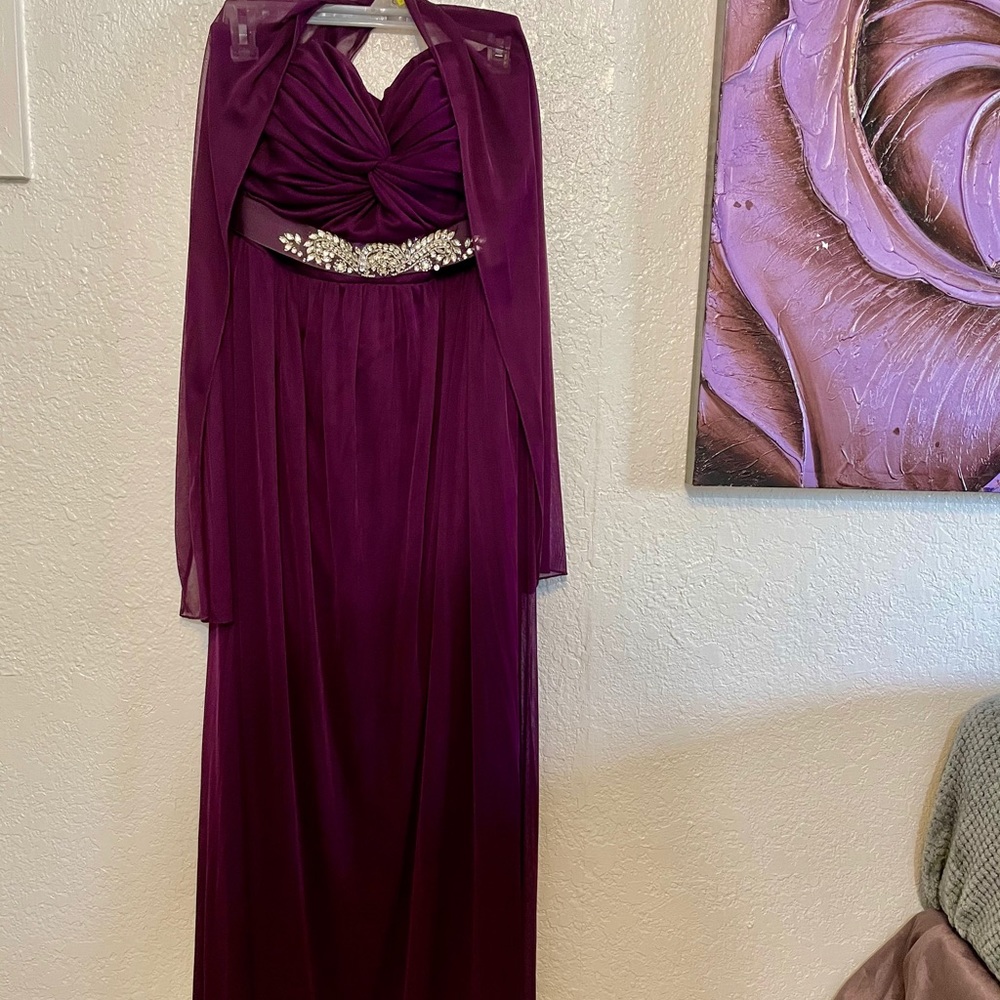 Purple strapless dress, only worn once
